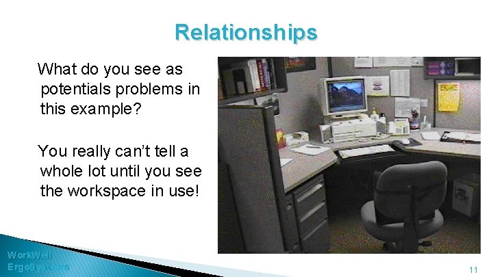 Relationships What do you see as potentials problems in this example? You really can’t