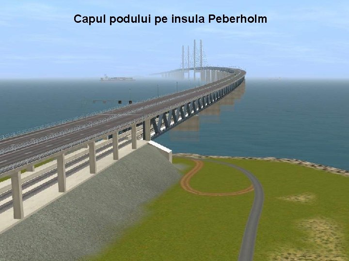 Capul podului pe insula Peberholm 