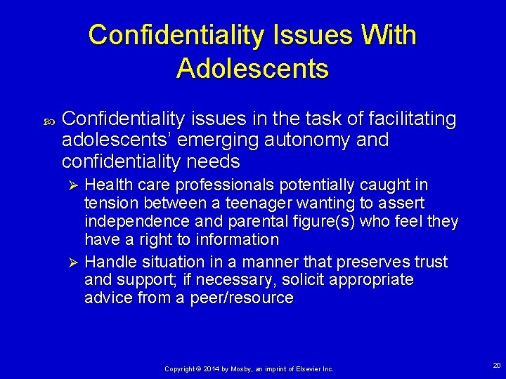 Confidentiality Issues With Adolescents Confidentiality issues in the task of facilitating adolescents’ emerging autonomy Confidentiality Issues With Adolescents Confidentiality issues in the task of facilitating adolescents’ emerging autonomy