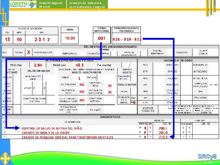 Dirección Regional de Salud Dirección de Referencia, Contrareferencia y Seguros 016 – 019 - Dirección Regional de Salud Dirección de Referencia, Contrareferencia y Seguros 016 – 019 -