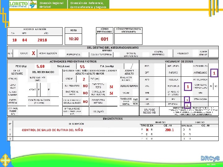 Dirección Regional de Salud 10 04 Dirección de Referencia, Contrareferencia y Seguros 2018 5. Dirección Regional de Salud 10 04 Dirección de Referencia, Contrareferencia y Seguros 2018 5.