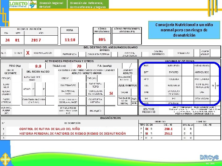 Dirección Regional de Salud 24 01 20167 9. 9 Dirección de Referencia, Contrareferencia y Dirección Regional de Salud 24 01 20167 9. 9 Dirección de Referencia, Contrareferencia y