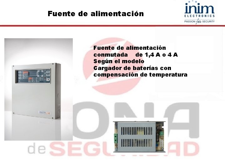 Fuente de alimentación conmutada de 1, 4 A o 4 A Según el modelo