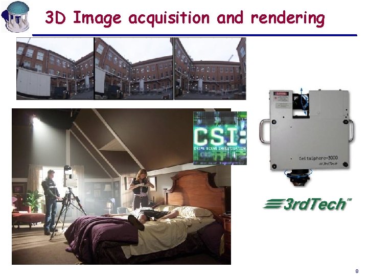 3 D Image acquisition and rendering 8 