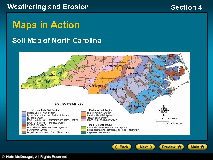 Weathering and Erosion Maps in Action Soil Map of North Carolina Section 4 