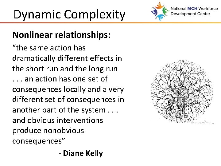 Dynamic Complexity Nonlinear relationships: “the same action has dramatically different effects in the short