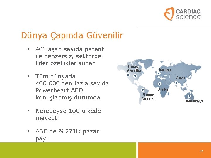 Dünya Çapında Güvenilir • 40’ı aşan sayıda patent ile benzersiz, sektörde lider özellikler sunar Dünya Çapında Güvenilir • 40’ı aşan sayıda patent ile benzersiz, sektörde lider özellikler sunar