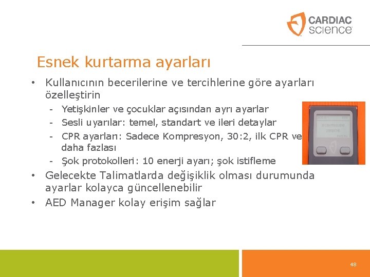 Esnek kurtarma ayarları • Kullanıcının becerilerine ve tercihlerine göre ayarları özelleştirin - Yetişkinler ve Esnek kurtarma ayarları • Kullanıcının becerilerine ve tercihlerine göre ayarları özelleştirin - Yetişkinler ve