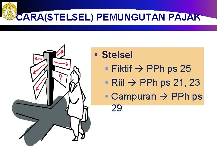 CARA(STELSEL) PEMUNGUTAN PAJAK § Stelsel § Fiktif PPh ps 25 § Riil PPh ps