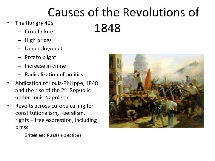  • Causes of the Revolutions of The Hungry 40 s 1848 – Crop