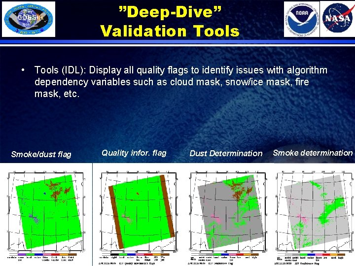 ”Deep-Dive” Validation Tools • Tools (IDL): Display all quality flags to identify issues with