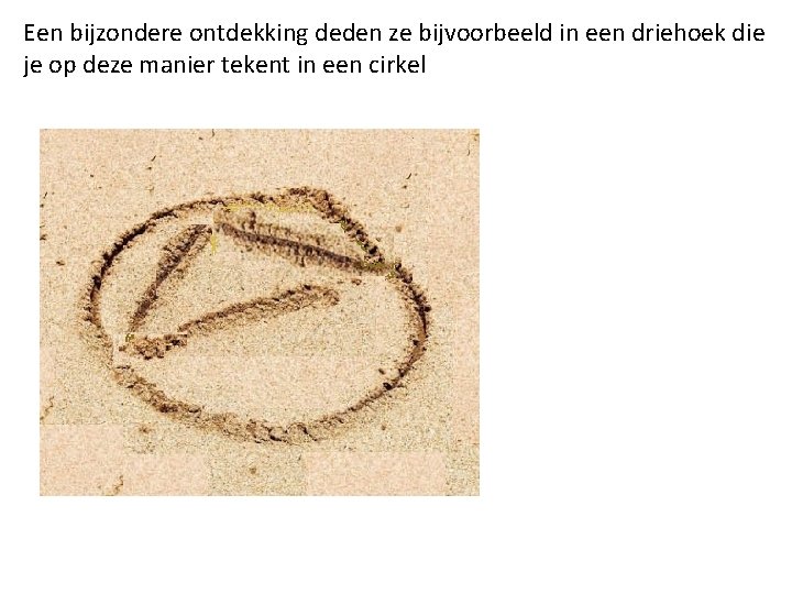 Een bijzondere ontdekking deden ze bijvoorbeeld in een driehoek die je op deze manier