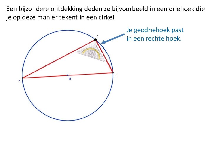 Een bijzondere ontdekking deden ze bijvoorbeeld in een driehoek die je op deze manier