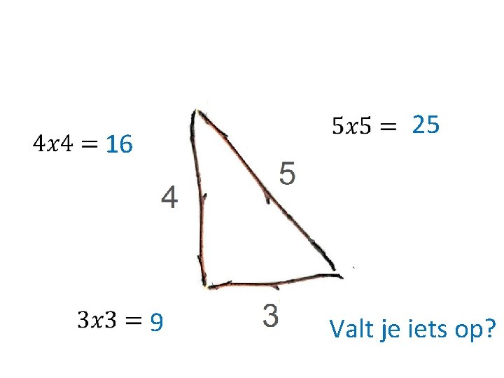  16 9 25 Valt je iets op? 