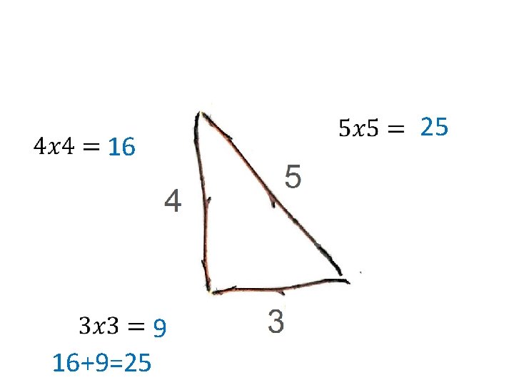  16+9=25 9 25 