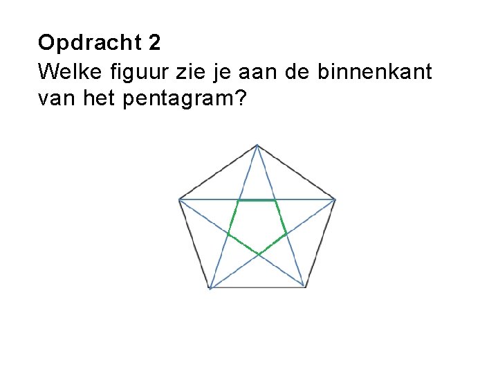 Opdracht 2 Welke figuur zie je aan de binnenkant van het pentagram? 