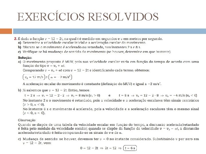 EXERCÍCIOS RESOLVIDOS 