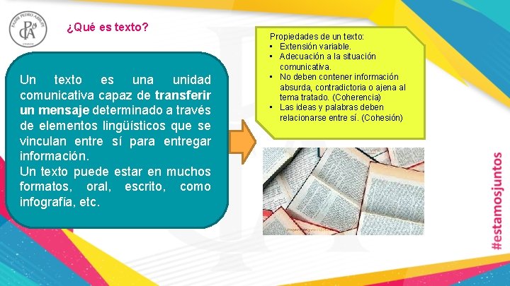 ¿Qué es texto? Un texto es una unidad comunicativa capaz de transferir un mensaje ¿Qué es texto? Un texto es una unidad comunicativa capaz de transferir un mensaje