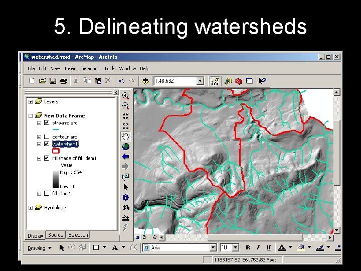 5. Delineating watersheds 