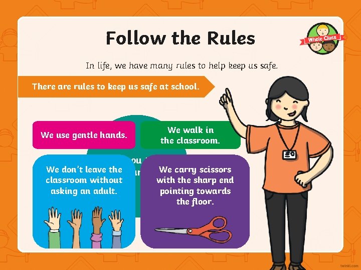 Follow the Rules In life, we have many rules to help keep us safe.