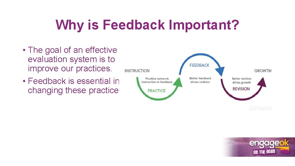 Why is Feedback Important? • The goal of an effective evaluation system is to