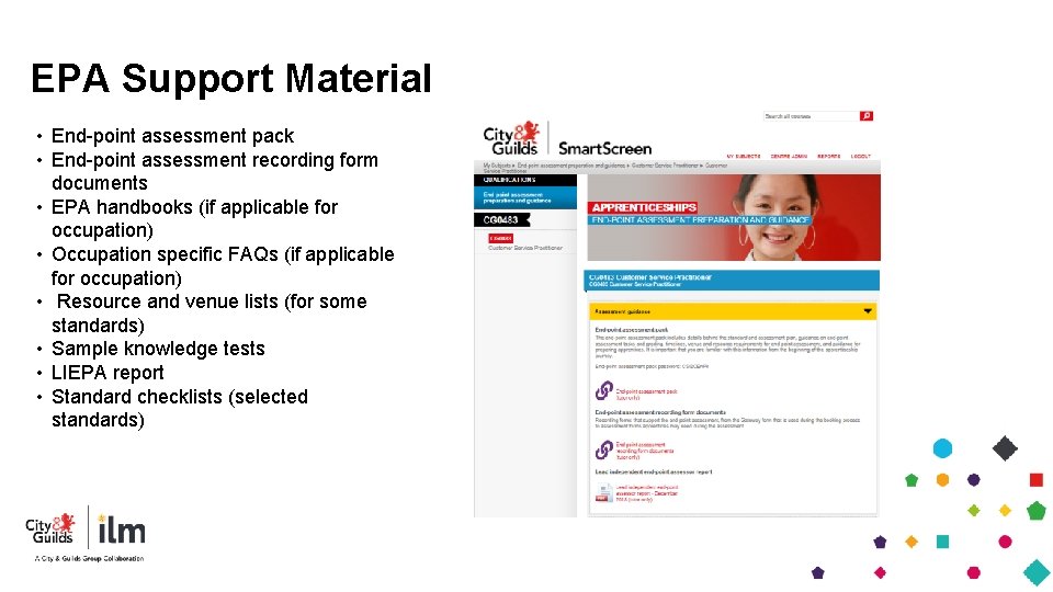 EPA Support Material • End-point assessment pack • End-point assessment recording form documents • EPA Support Material • End-point assessment pack • End-point assessment recording form documents •