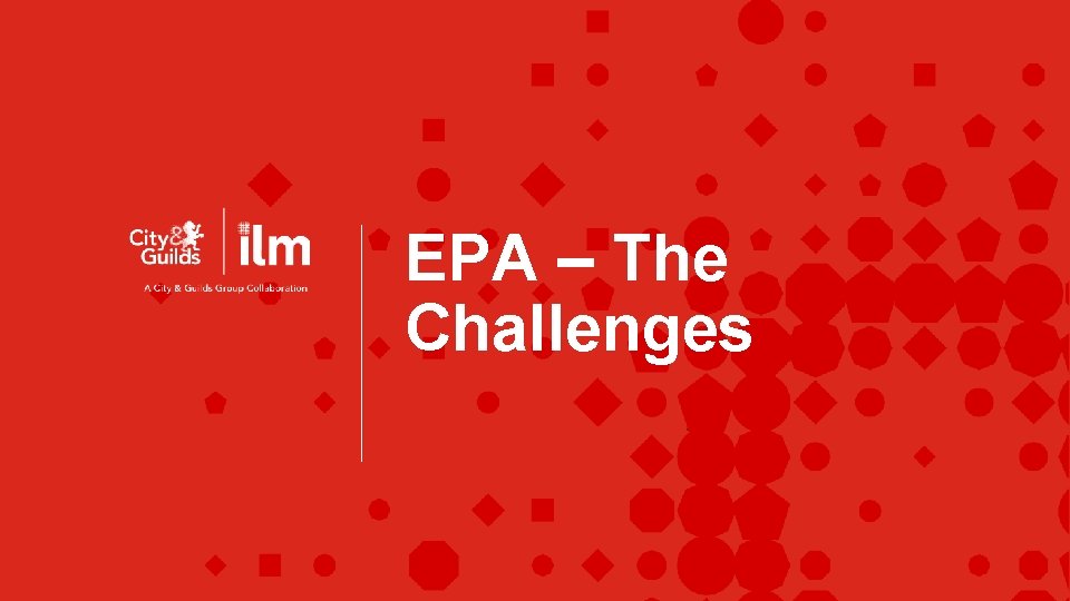 EPA – The Challenges EPA – The Challenges