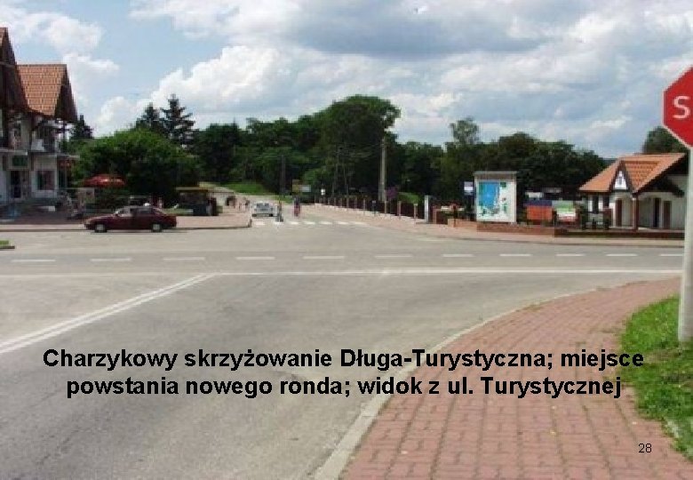 Charzykowy skrzyżowanie Długa-Turystyczna; miejsce powstania nowego ronda; widok z ul. Turystycznej Luty 2006 28