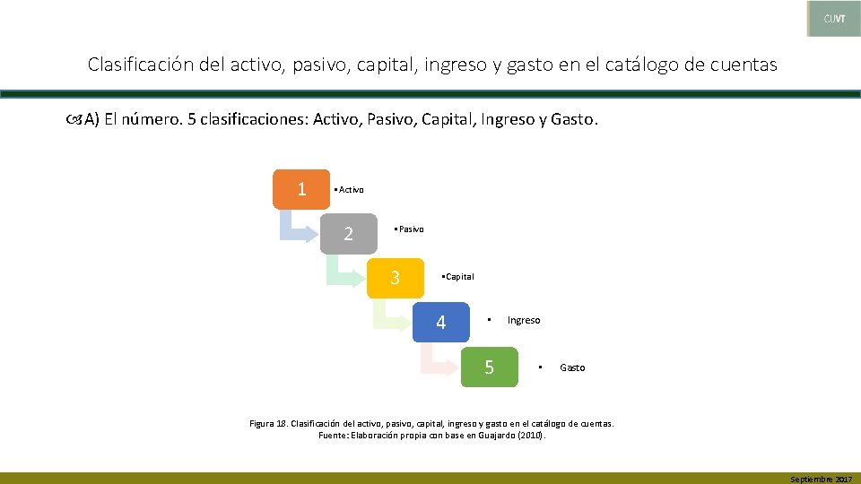 Clasificación del activo, pasivo, capital, ingreso y gasto en el catálogo de cuentas A)