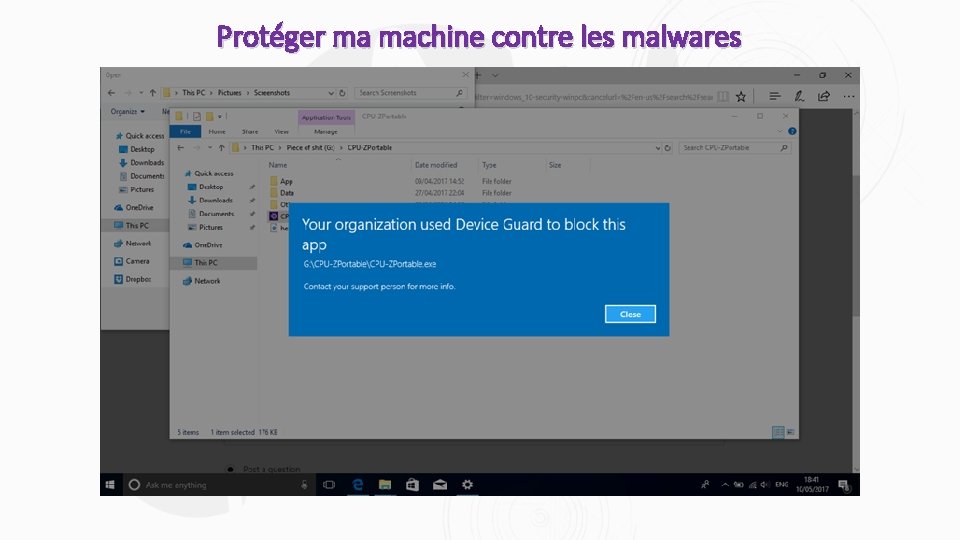 Protéger ma machine contre les malwares 