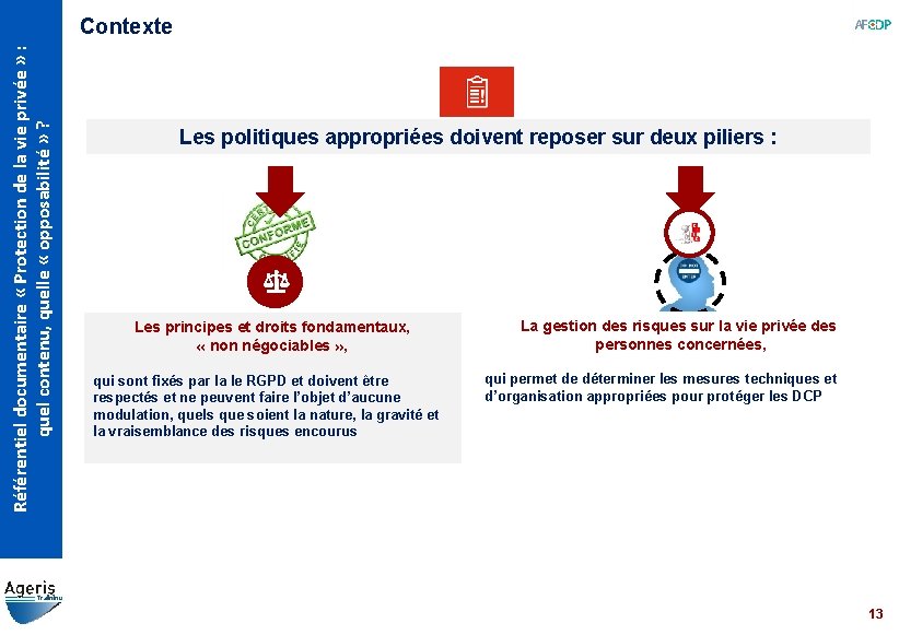 Référentiel documentaire « Protection de la vie privée » : quel contenu, quelle «