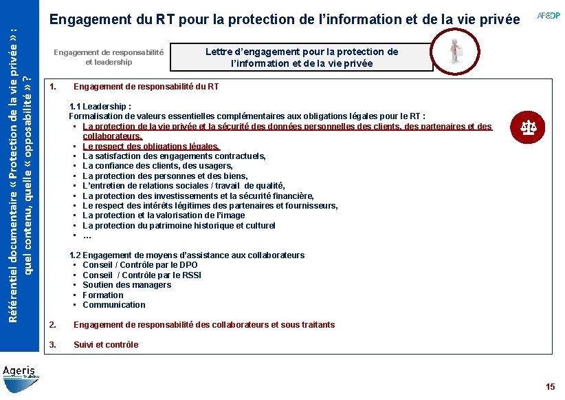 Référentiel documentaire « Protection de la vie privée » : quel contenu, quelle «