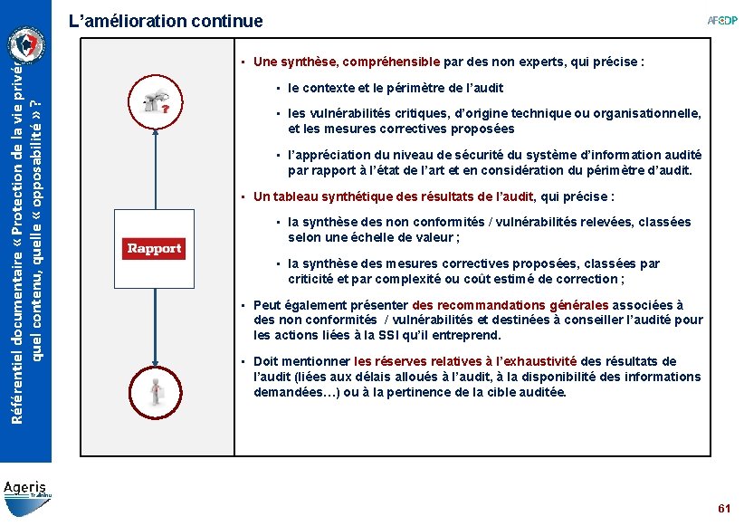 Référentiel documentaire « Protection de la vie privée » : quel contenu, quelle «