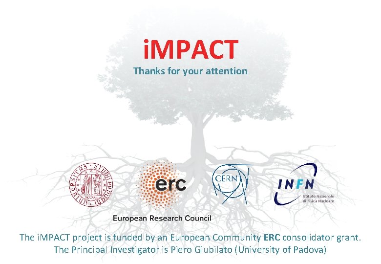 i. MPACT Thanks for your attention The i. MPACT project is funded by an