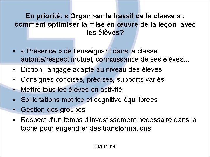 En priorité: « Organiser le travail de la classe » : comment optimiser la