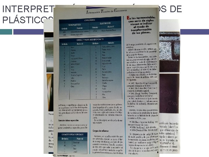 INTERPRETACIÓN DE LOS CÓDIGOS DE PLÁSTICOS INTERPRETACIÓN DE LOS CÓDIGOS DE PLÁSTICOS