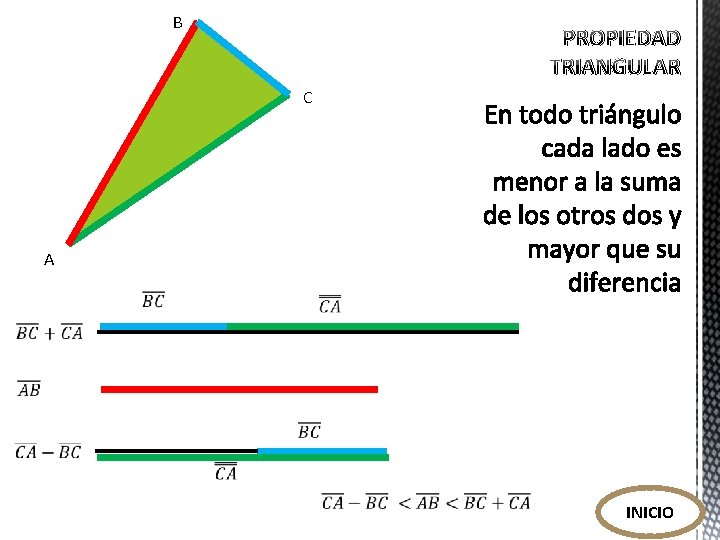 B PROPIEDAD TRIANGULAR C A INICIO B PROPIEDAD TRIANGULAR C A INICIO