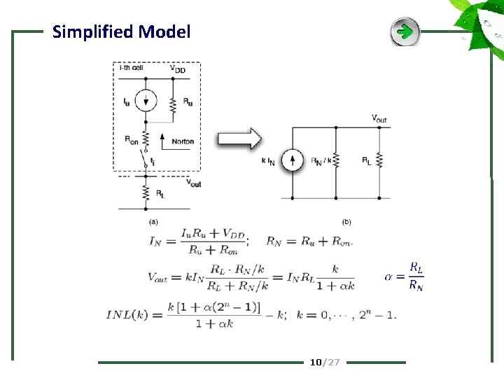 Simplified Model 10 /27 