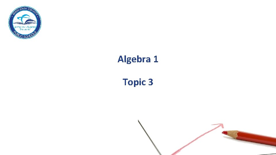Algebra 1 Topic 3 