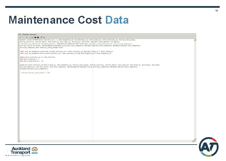 15 Maintenance Cost Data 