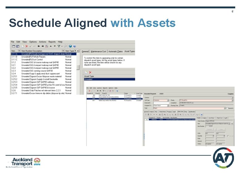 5 Schedule Aligned with Assets 