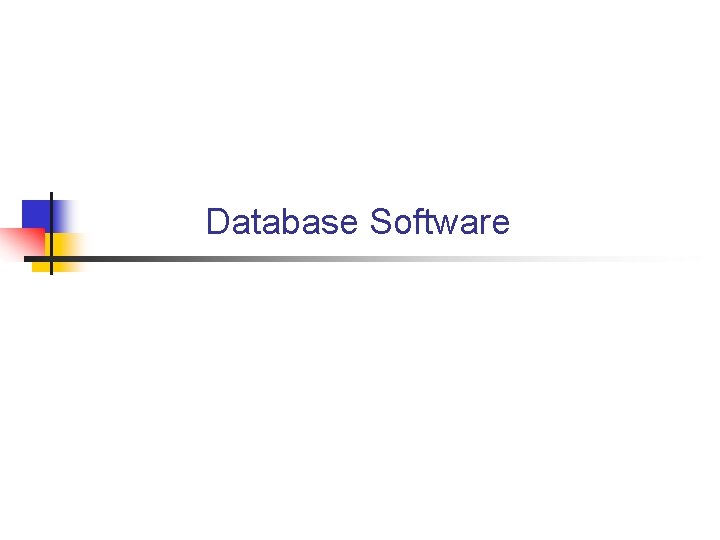 Database Software 