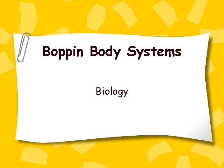 Boppin Body Systems Biology 