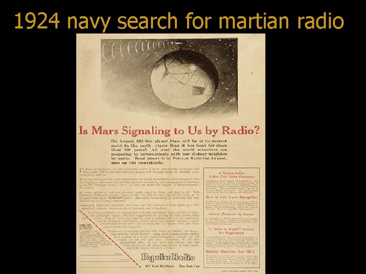 1924 navy search for martian radio 