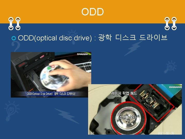 ODD ODD(optical disc drive) : 광학 37 디스크 드라이브 2021 -02 -28 