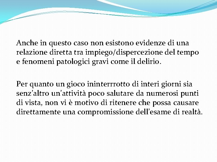 Anche in questo caso non esistono evidenze di una relazione diretta tra impiego/dispercezione del Anche in questo caso non esistono evidenze di una relazione diretta tra impiego/dispercezione del