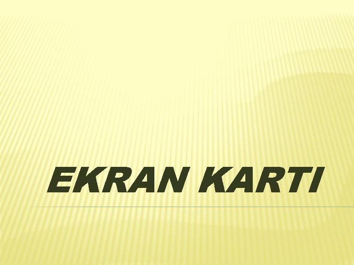 EKRAN KARTI 