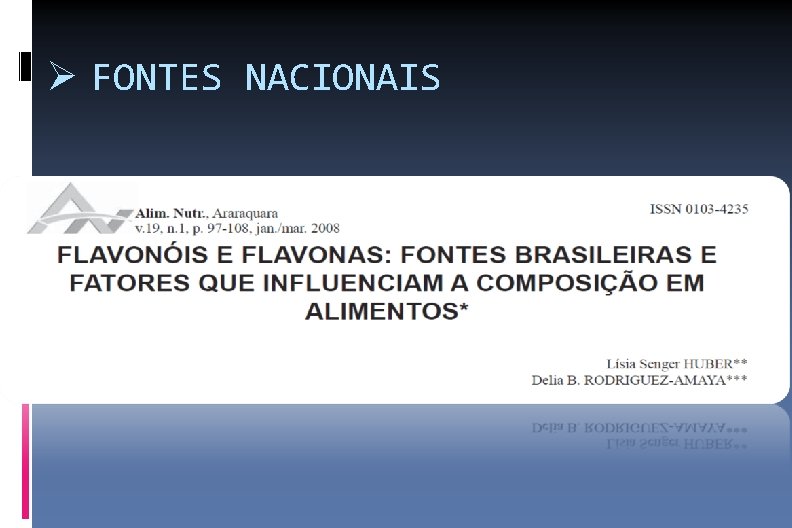  FONTES NACIONAIS 