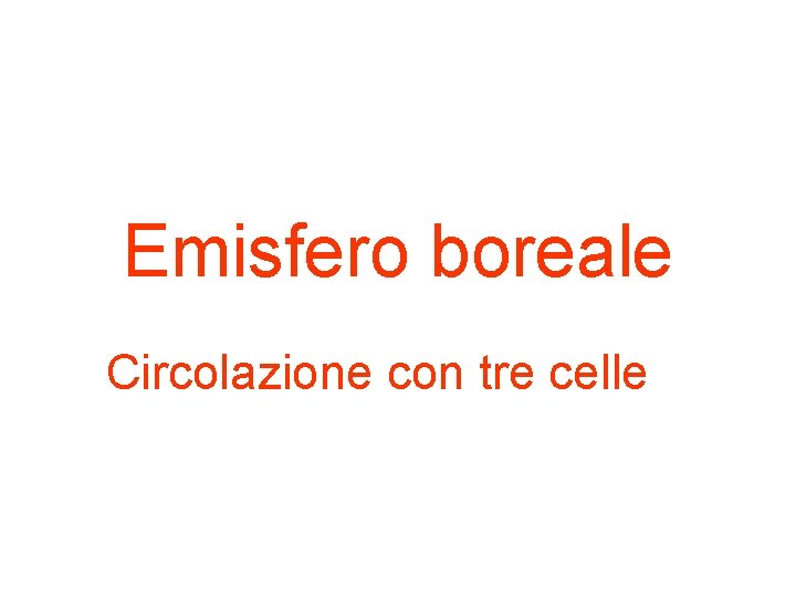 Emisfero boreale Circolazione con tre celle 