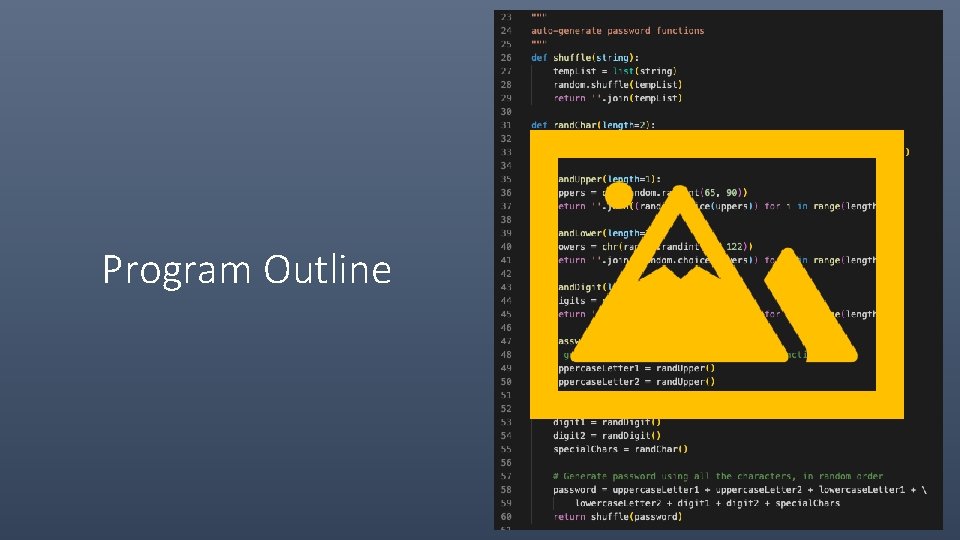 Program Outline 